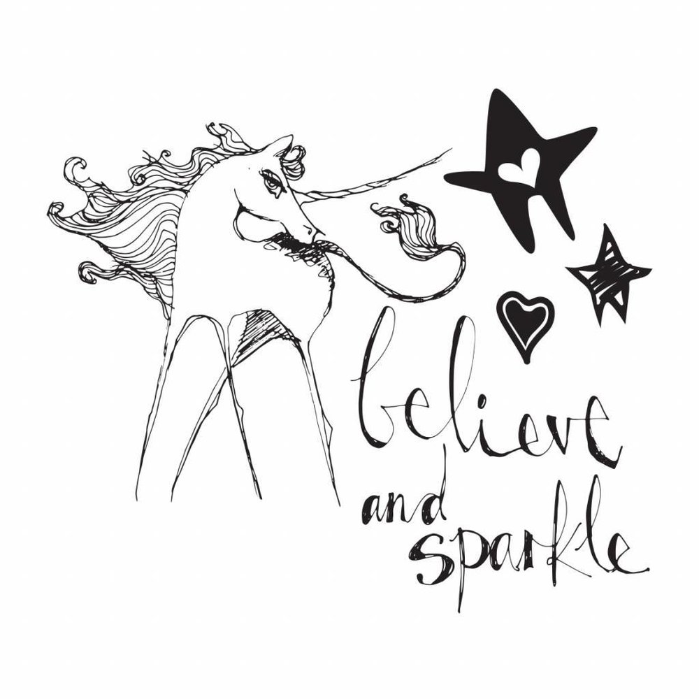 Spellbinders Jane Davenport Unicorn Sparkle Clear Stamps (JDS-018)