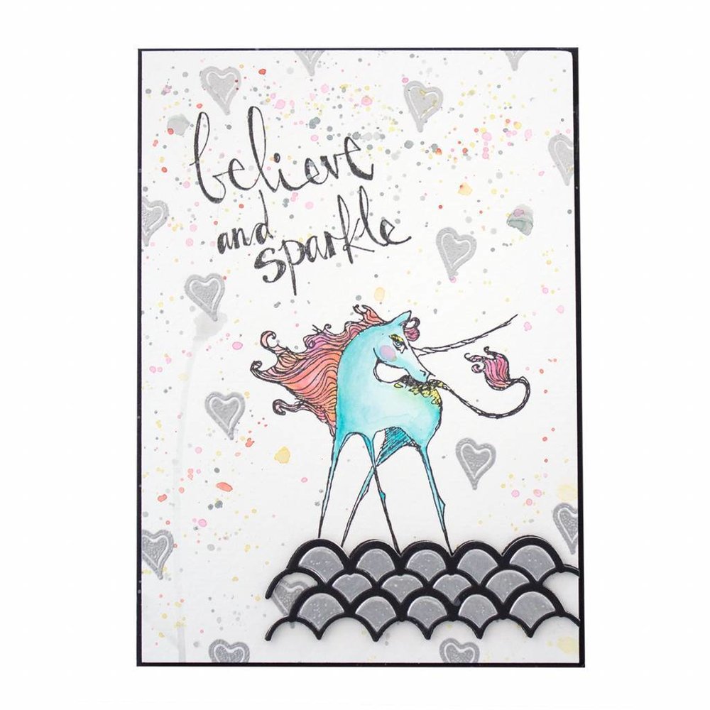 Spellbinders Jane Davenport Unicorn Sparkle Clear Stamps (JDS-018)