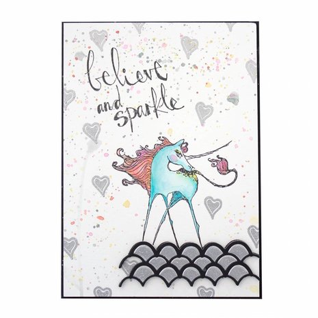 Spellbinders Jane Davenport Unicorn Sparkle Clear Stamps (JDS-018)