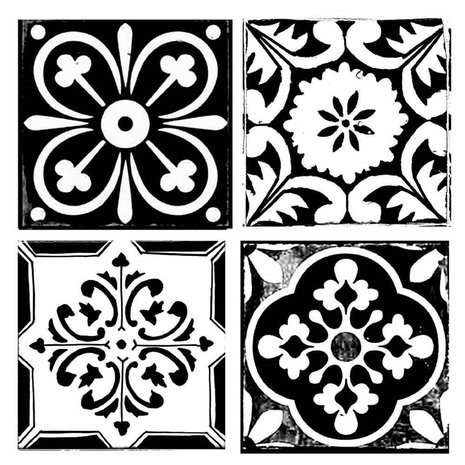 Stamperia Media Stencil Tile (KSTDQ09)