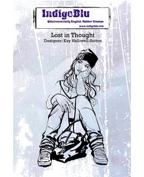 IndigoBlu Lost In Thought A6 Rubber Stamp (IND0132) IndigoBlu Lost In Thought A6 Rubber Stamp (IND0132)