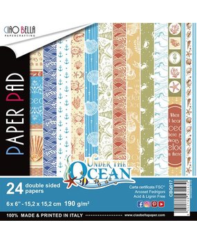 Ciao Bella Papercrafting Under the Ocean 6x6 Inch Paper Pad (CBQ017)
