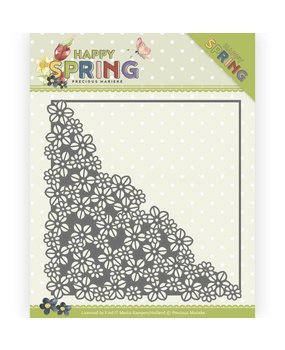 Precious Marieke Happy Spring Happy Flower Corner Die (PM10145) Precious Marieke Happy Spring Happy Flower Corner Die (PM10145)