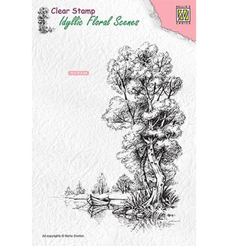 Nellie Snellen Tree With Boat Clear Stamp (IFS014) Nellie Snellen Tree With Boat Clear Stamp (IFS014)