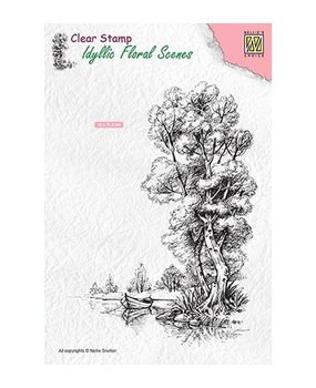 Nellie Snellen Tree With Boat Clear Stamp (IFS014)