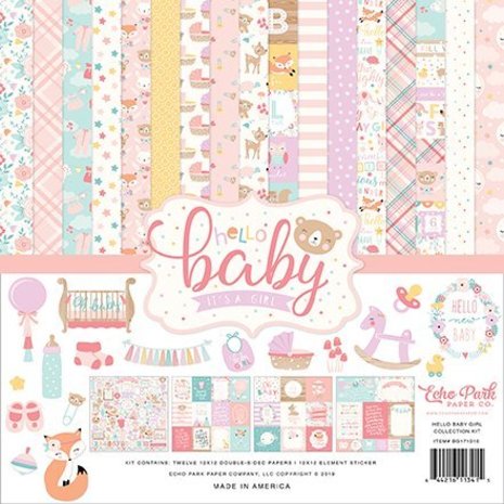 Echo Park Hello Baby Girl 12x12 Inch Collection Kit (BG171016)