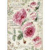 Stamperia Rice Paper A4 Botanic English Roses (DFSA4358)