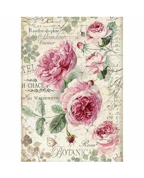 Stamperia Rice Paper A4 Botanic English Roses (DFSA4358)