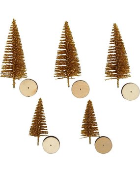 Paperpads.nl SELECT Mini Kerstbomen Goud