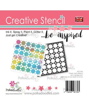 Polkadoodles Flower Trellis 6x6 Inch Creative Stencil (PD7702) Polkadoodles Flower Trellis 6x6 Inch Creative Stencil (PD7702)