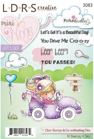 Polkadoodles Mini Winnie Let's Go Clear Stamps & Co-Ordinating Dies (PD176) Polkadoodles Mini Winnie Let's Go Clear Stamps & Co-Ordinating Dies (PD176)