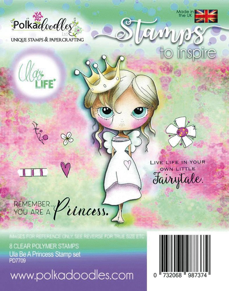 Polkadoodles Ula Be a Princess Clear Stamps (PD7709)