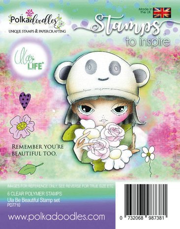 Polkadoodles Ula Be Beautiful Clear Stamps (PD7710)