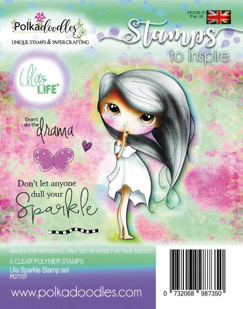 Polkadoodles Ula Sparkle Clear Stamps (PD7707) Polkadoodles Ula Sparkle Clear Stamps (PD7707)