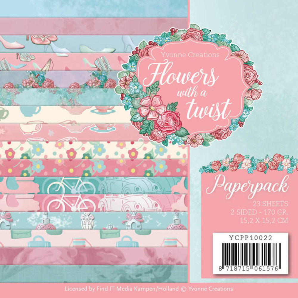 Yvonne Creations Flowers with a Twist 6x6 Inch Paper Pack (YCPP10022)
