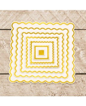 Couture Creations Nesting Scalloped Squares Cut, Foil & Emboss Die (CO726453) Couture Creations Nesting Scalloped Squares Cut, Foil & Emboss Die (CO726453)