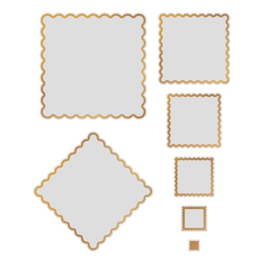 Couture Creations Nesting Scalloped Squares Cut, Foil & Emboss Die (CO726453) Couture Creations Nesting Scalloped Squares Cut, Foil & Emboss Die (CO726453)