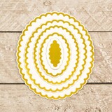 Couture Creations Nesting Scalloped Ovals Cut, Foil & Emboss Die (CO726455)