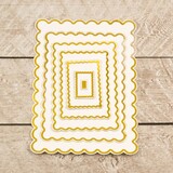 Couture Creations Nesting Scallopped Rectangles Cut, Foil & Emboss Die (CO726457)