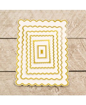 Couture Creations Nesting Scallopped Rectangles Cut, Foil & Emboss Die (CO726457) Couture Creations Nesting Scallopped Rectangles Cut, Foil & Emboss Die (CO726457)