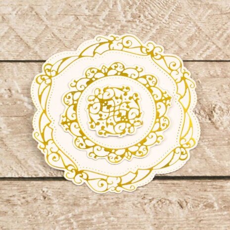 Couture Creations Nesting Circular Flourished Frames Cut, Foil & Emboss Die (CO726463) Couture Creations Nesting Circular Flourished Frames Cut, Foil & Emboss Die (CO726463)