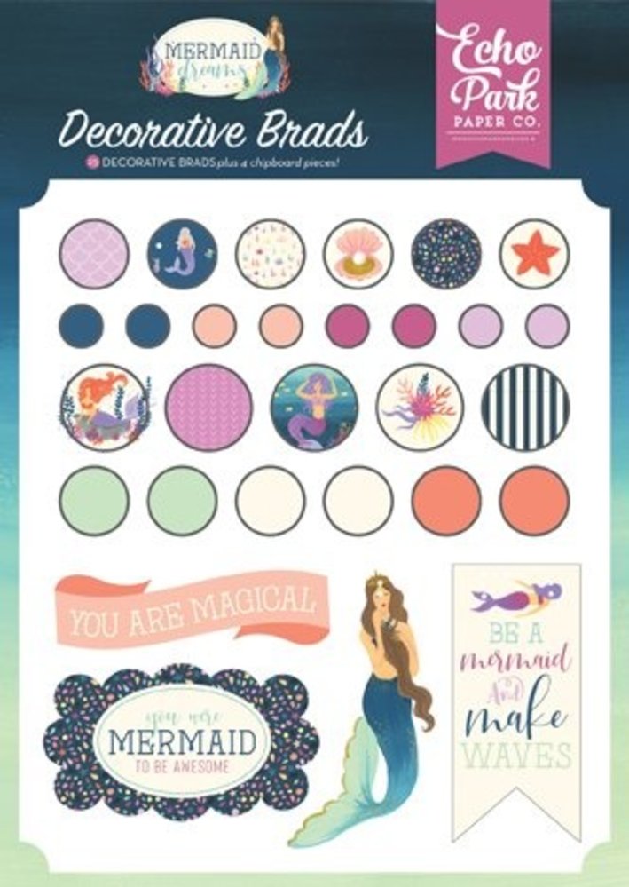 Echo Park Mermaid Dreams Decorative Brads (MDR175020)