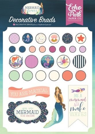 Echo Park Mermaid Dreams Decorative Brads (MDR175020)