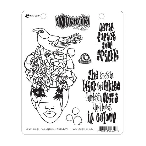 Ranger Dylusions Never Forget Your Sparkle Cling Stamps (DYR66996) Ranger Dylusions Never Forget Your Sparkle Cling Stamps (DYR66996)