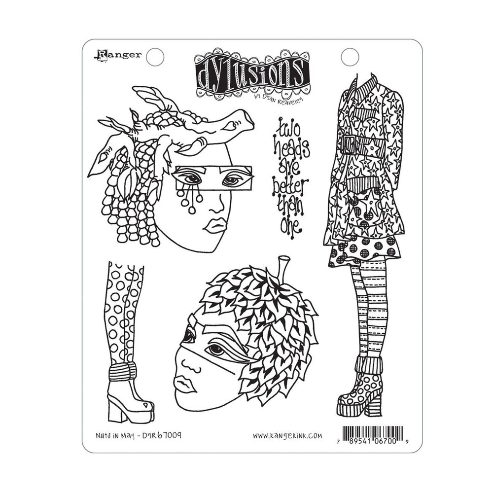 Ranger Dylusions Nuts In May Cling Stamps (DYR67009) Ranger Dylusions Nuts In May Cling Stamps (DYR67009)
