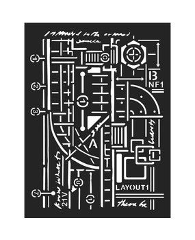 Stamperia Mixed Media Stencil Layout (KSAT05) Stamperia Mixed Media Stencil Layout (KSAT05)