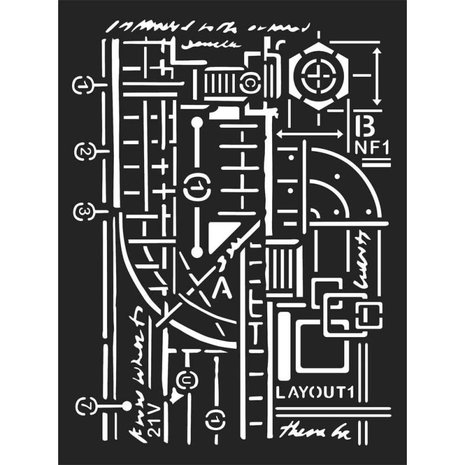 Stamperia Mixed Media Stencil Layout (KSAT05) Stamperia Mixed Media Stencil Layout (KSAT05)