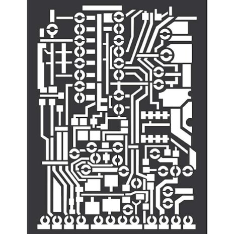 Stamperia Mixed Media Stencil Circuit Board (KSAT07) Stamperia Mixed Media Stencil Circuit Board (KSAT07)