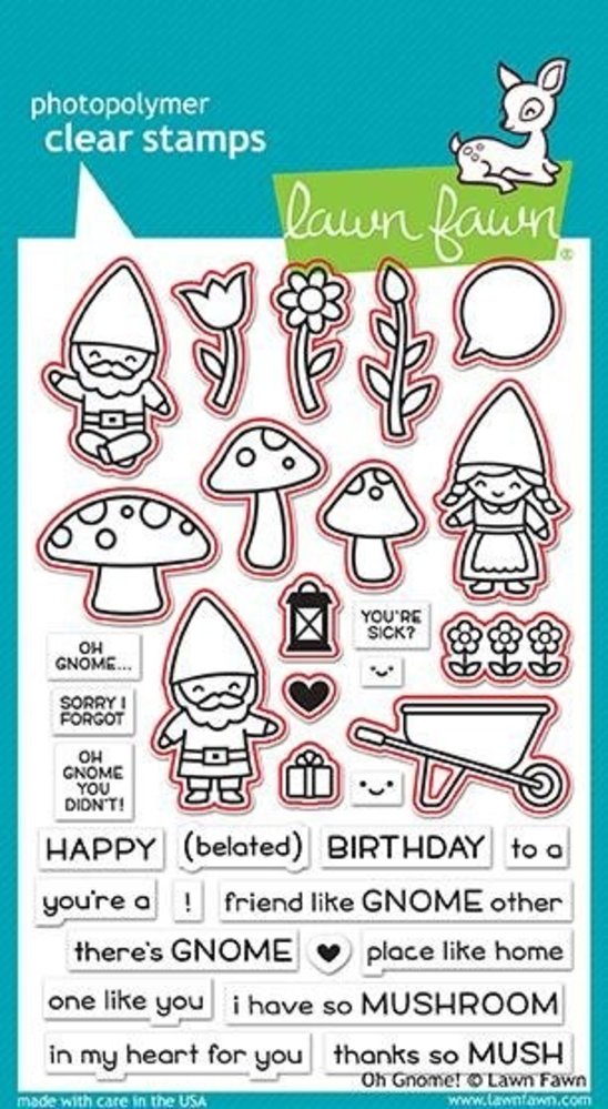 Lawn Fawn Oh Gnome! Clear Stamps (LF1880) Lawn Fawn Oh Gnome! Clear Stamps (LF1880)