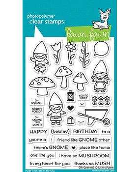 Lawn Fawn Oh Gnome! Clear Stamps (LF1880)