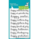 Lawn Fawn Celebration Scripty Sentiments Clear Stamps (LF1898)