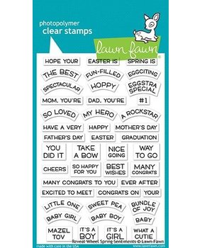 Lawn Fawn Reveal Wheel Spring Sentiments Clear Stamps (LF1900)