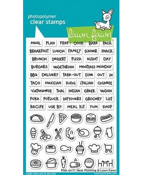 Lawn Fawn Plan On It: Meal Planning Clear Stamps (LF1928)