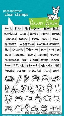 Lawn Fawn Plan On It: Meal Planning Clear Stamps (LF1928) Lawn Fawn Plan On It: Meal Planning Clear Stamps (LF1928)
