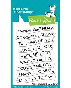 Lawn Fawn Wavy Sayings Clear Stamps (LF1899)