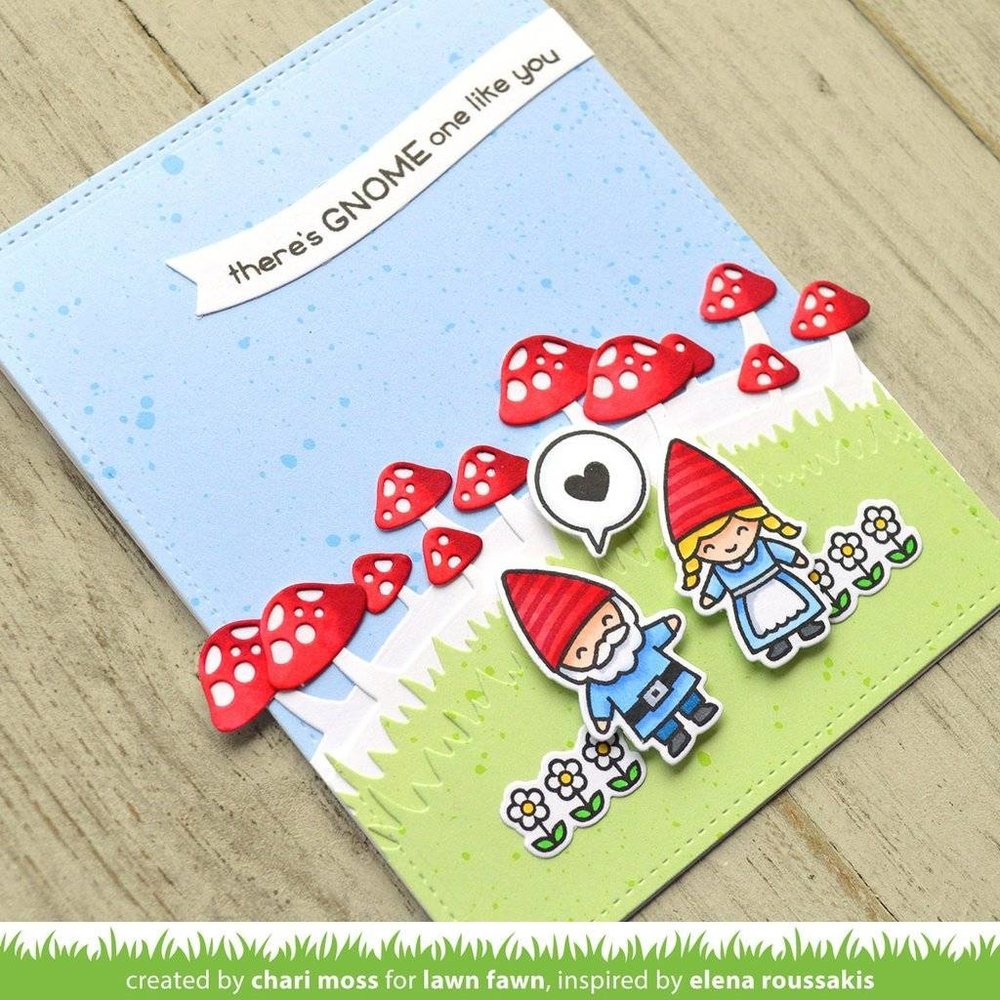 Lawn Fawn Mushroom Border Dies (LF1919)