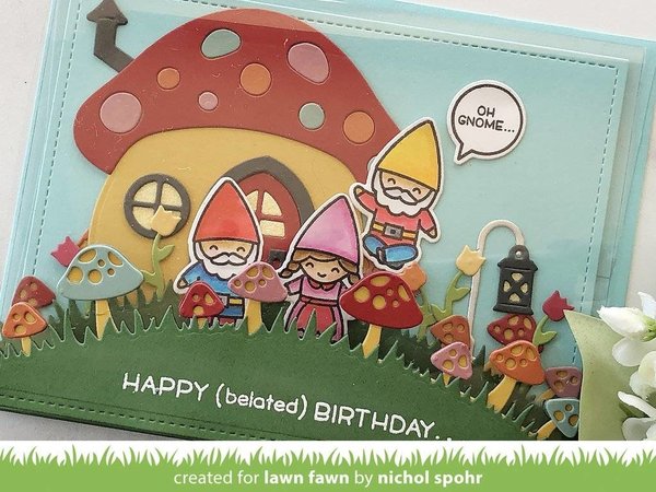 Lawn Fawn Mushroom Border Dies (LF1919)