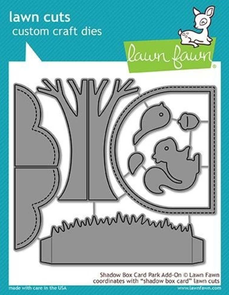 Lawn Fawn Shadow Box Card Park Add-on Dies (LF1907) Lawn Fawn Shadow Box Card Park Add-on Dies (LF1907)