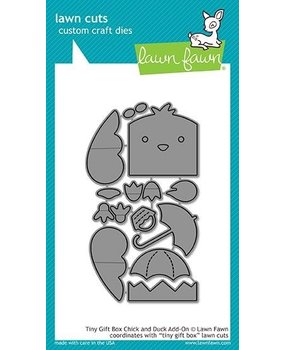 Lawn Fawn Tiny Gift Box Chick & Duck Add-on Dies (LF1908)