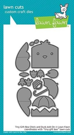 Lawn Fawn Tiny Gift Box Chick & Duck Add-on Dies (LF1908)