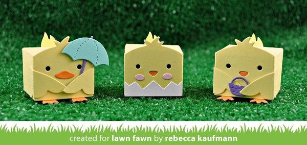 Lawn Fawn Tiny Gift Box Chick & Duck Add-on Dies (LF1908)