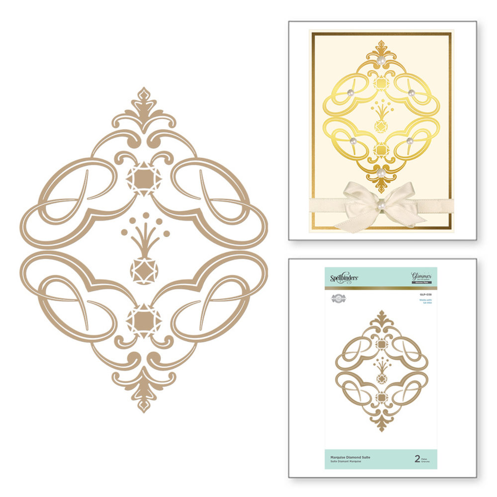 Spellbinders Marquise Diamond Suite Hot Foil Plate (GLP-038) Spellbinders Marquise Diamond Suite Hot Foil Plate (GLP-038)