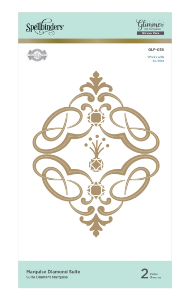 Spellbinders Marquise Diamond Suite Hot Foil Plate (GLP-038) Spellbinders Marquise Diamond Suite Hot Foil Plate (GLP-038)