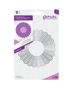 Gemini Scalloped Edge Circle Papercraft Die (GEM-MD-ELE-SCCI)
