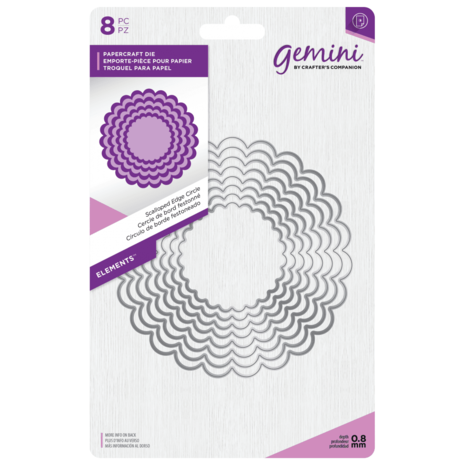 Gemini Scalloped Edge Circle Papercraft Die (GEM-MD-ELE-SCCI)