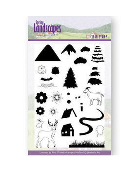 Jeanine's Art Spring Landscape Mountains Clear Stamp Set (JACS10026) Jeanine's Art Spring Landscape Mountains Clear Stamp Set (JACS10026)